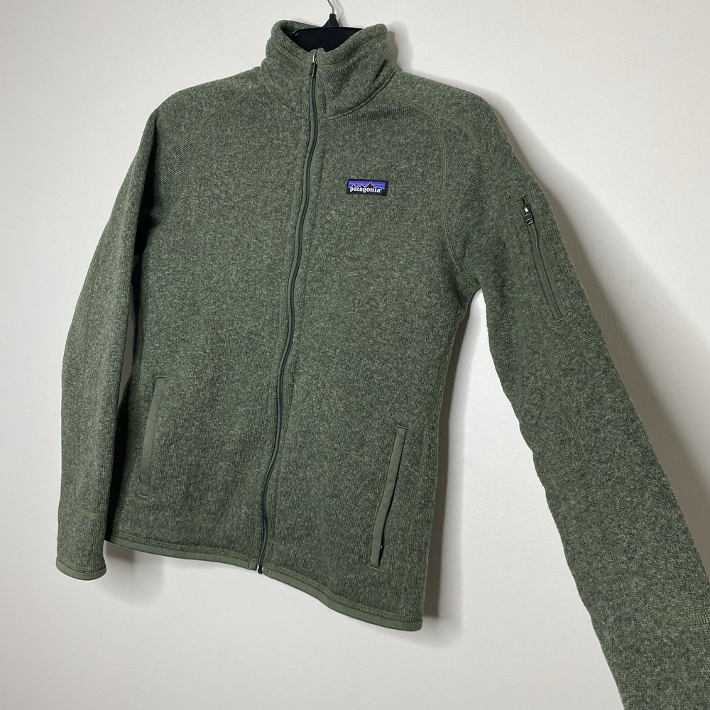 Patagonia Better Sweater Jacket Womens Small Olive Green Full Zip Fleece Pockets - Picture 4 of 16